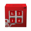 Toys4.0 Dungeons & Dragons Heavy Metal D6 Dice, Red & White - Set of 4 TO3298409